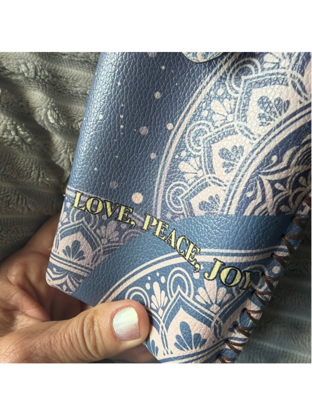 Vinyl, smart phone crossbody clutch handmade ￼ - Picture 5 of 7